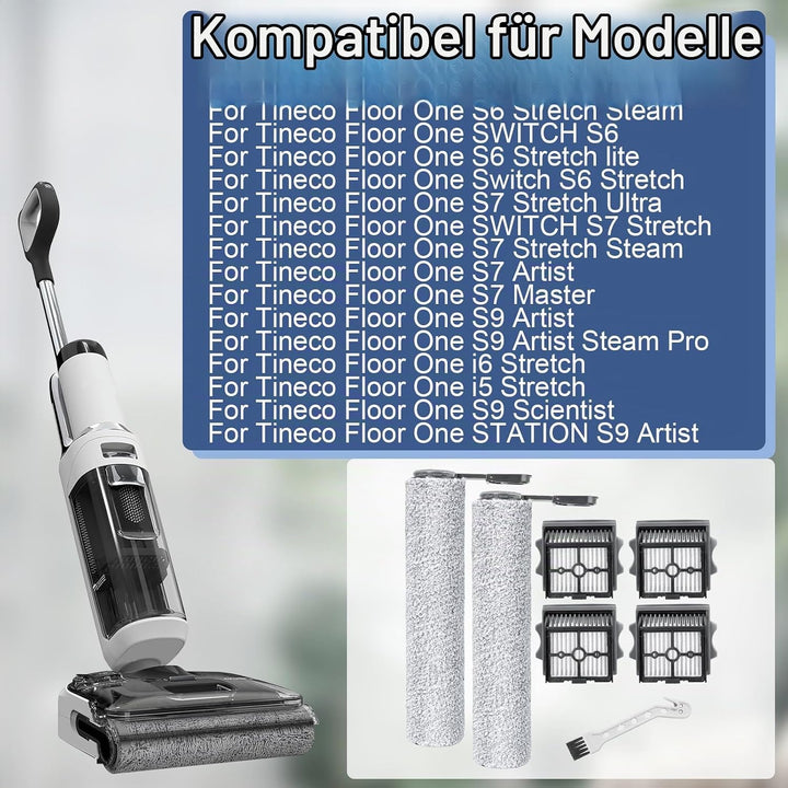 Bürstenrolle Filter Ersatzteile für Tineco Floor One Stretch S6/Switch S6/ Floor one S6 stretch lite