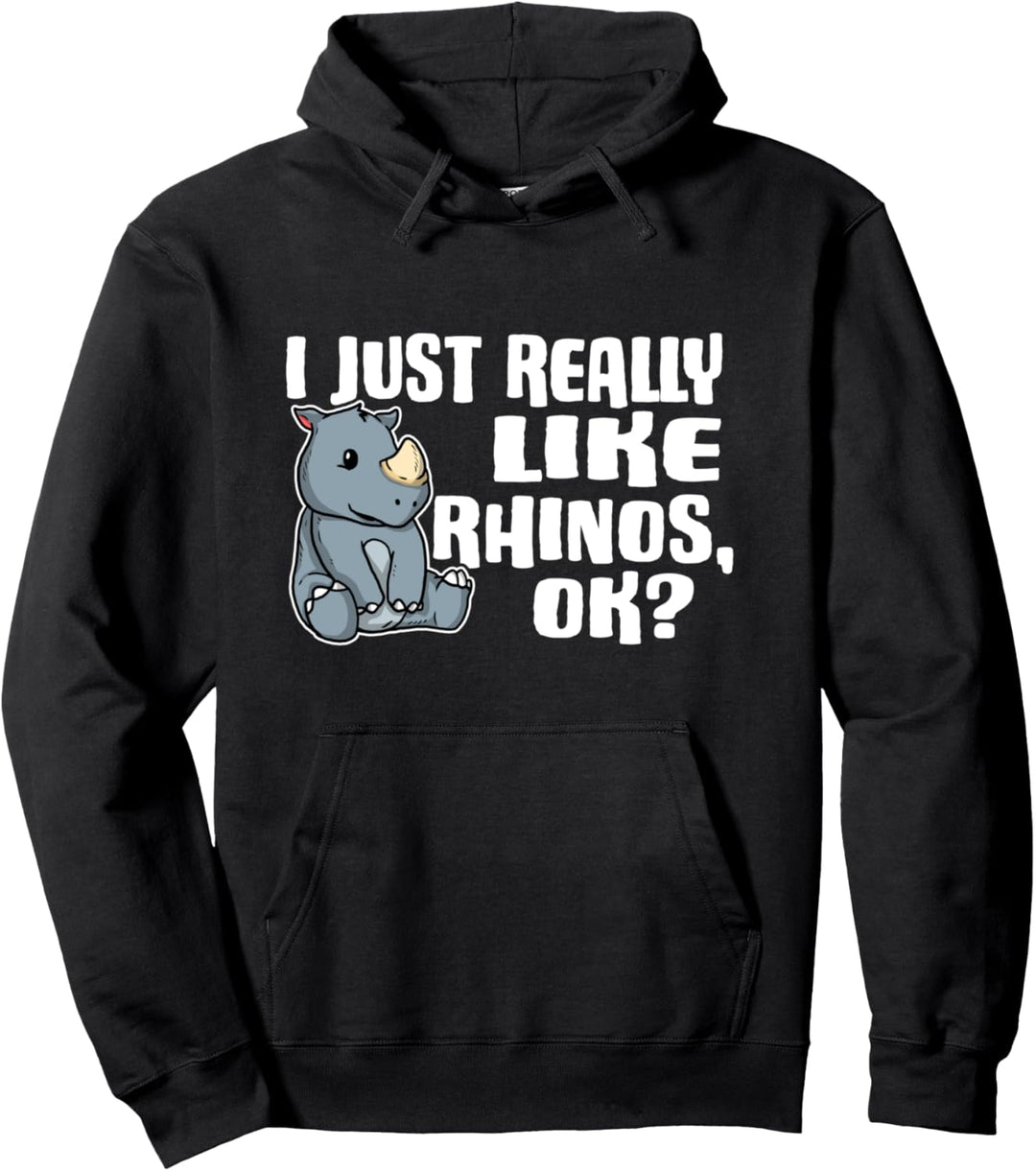 I Just Really Like Rhinos Ok Lustiges Nashorn Kostüm Pullover Hoodie