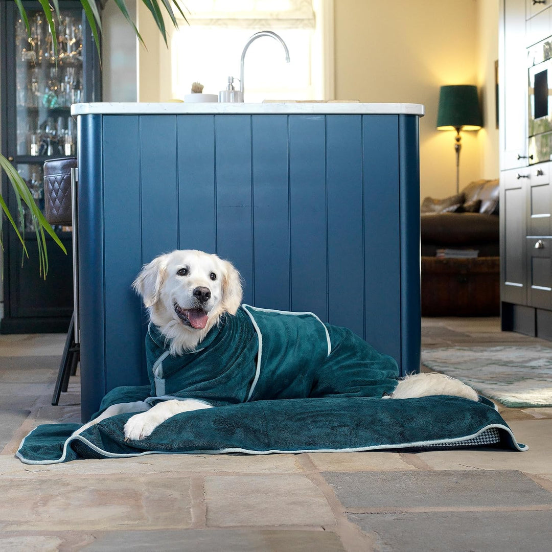 Lucky Paws® Hundebademantel – doppellagiger, Ultra-absorbierender &amp; luxuriös weicher Bademantel Hund