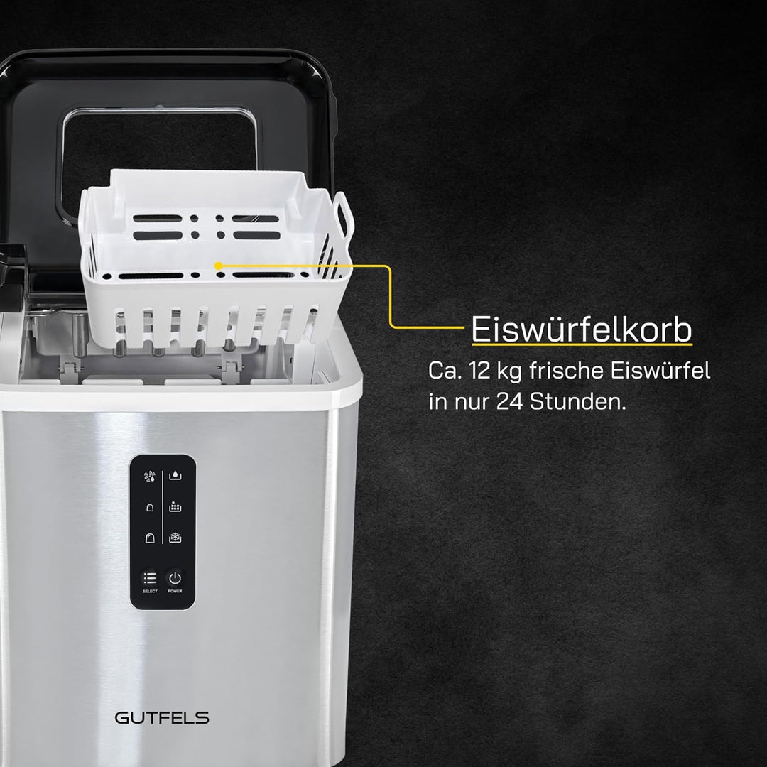 Eiswürfelbereiter ICE MAKER 4015 | Display | 12 kg in 24 h | 2 Eiswürfelgrössen | 1,2 kg Fassungsver