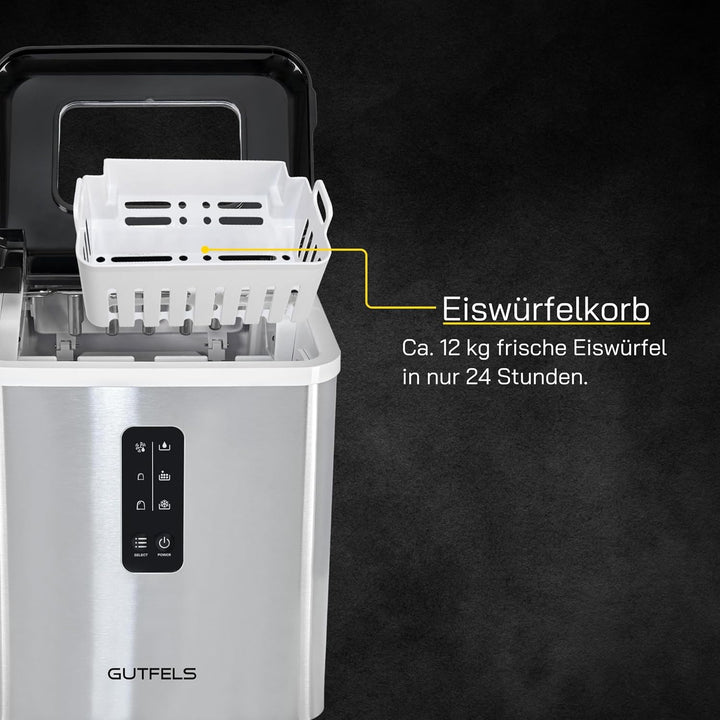 Eiswürfelbereiter ICE MAKER 4015 | Display | 12 kg in 24 h | 2 Eiswürfelgrössen | 1,2 kg Fassungsver