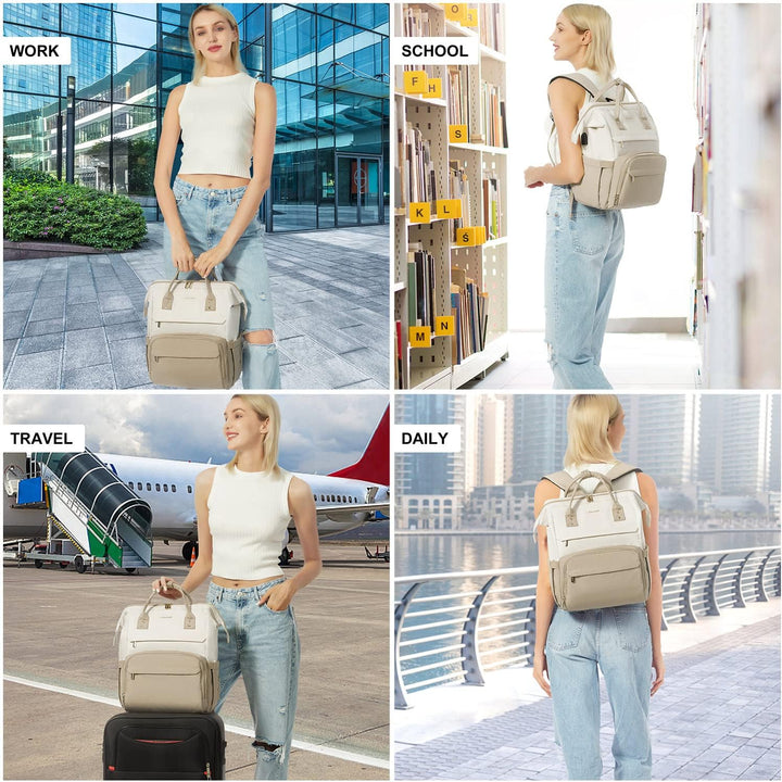 LOVEVOOK Laptop Rucksack Damen 17 Zoll, Gross Schulrucksack Teenager Arbeitsrucksack Business Rucksa