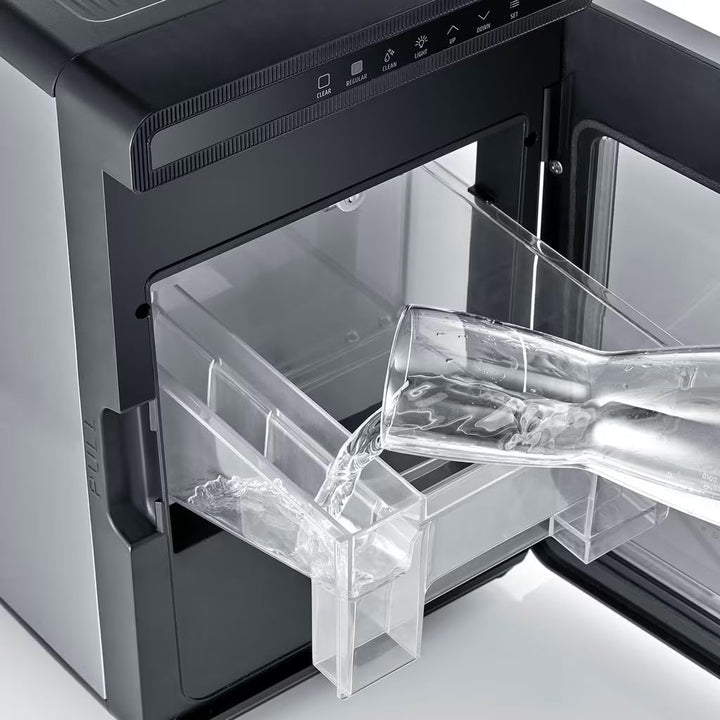 CASO Clear Ice Advanced Eiswürfelbereiter mit Kompressor – Leise 48 dB, klare &amp; matte Eiswürfel, 8–1