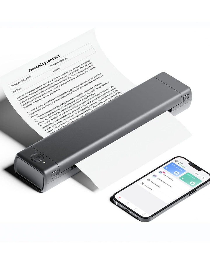 Phomemo Portable Drucker, M08F Bluetooth Mobile Tragbarer Drucker A4 unterstützen 210x297mm A4 Therm