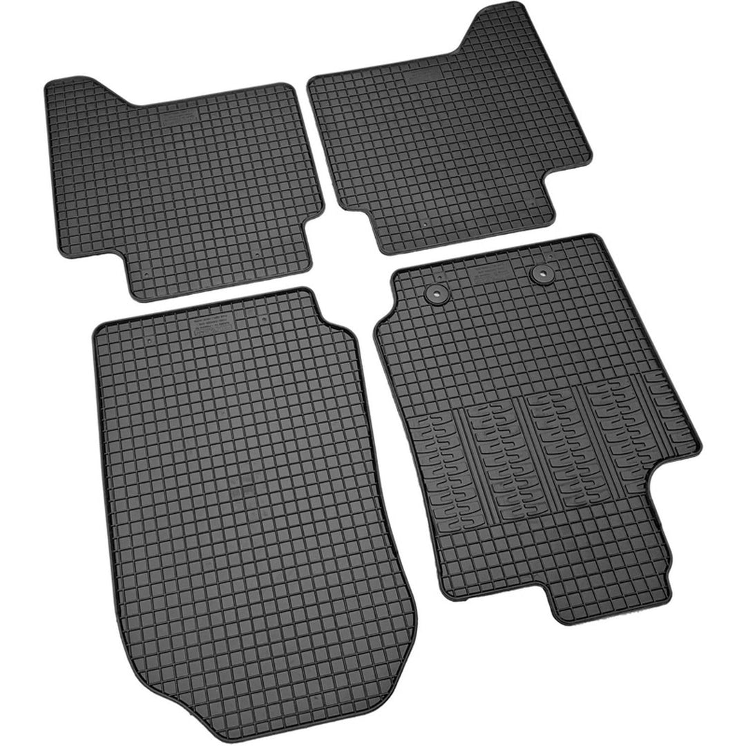 AUTO-STYLE Satz Gummimatten kompatibel mit Ford Ranger 2012- (4-teilig + Montagesystem)
