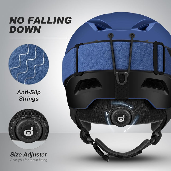 Odoland Skihelm und Skibrille Set Snowboardhelm mit Snowboardbrille für Damen und Herren und Jugend