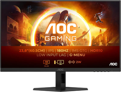 AOC Gaming 24G4XE - 24 Zoll FHD Monitor, 180 Hz, 1 ms, FreeSync Prem., G-Sync comp., HDR10 (1920x108