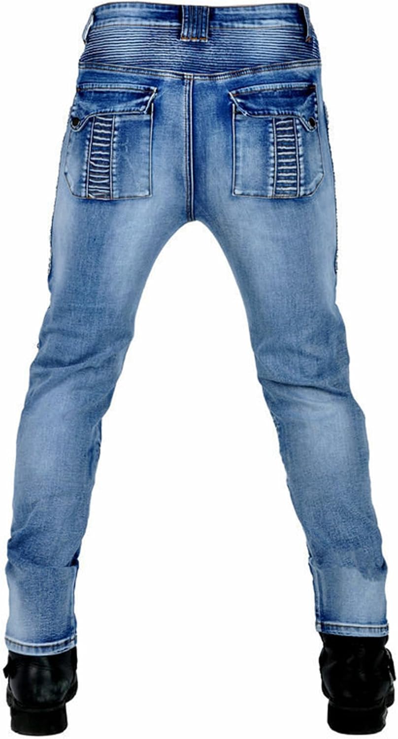 Motorradhose Herren, Motorrad Jeans Herren mit Protektoren, Aramidfaser Jeans Motorrad, Motorrad Hos