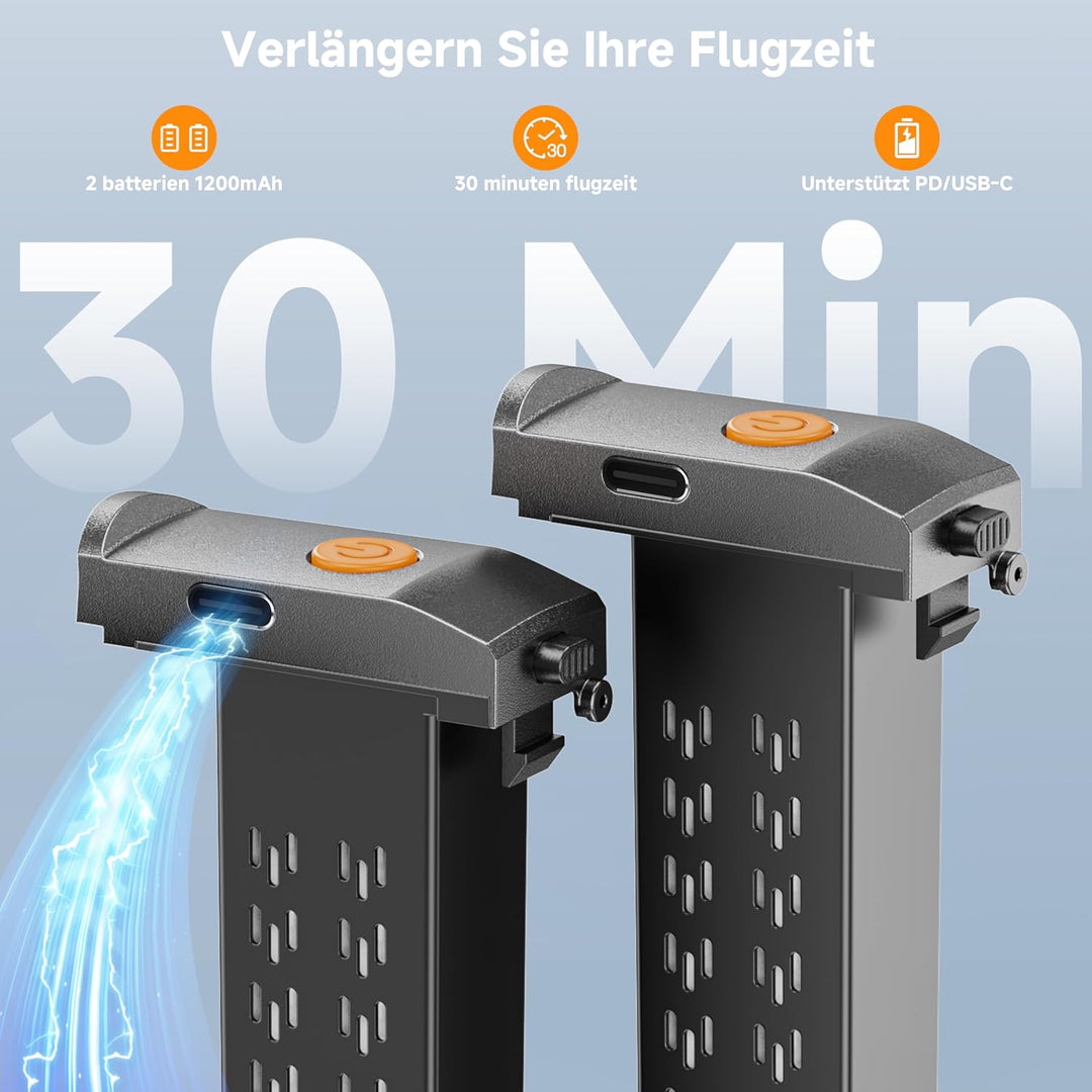 PLEGBLE Drohne mit Kamera für Kinder, Mini Drohne Erwachsene, Bürstenlosem Motor FPV RC Drone mit 5G
