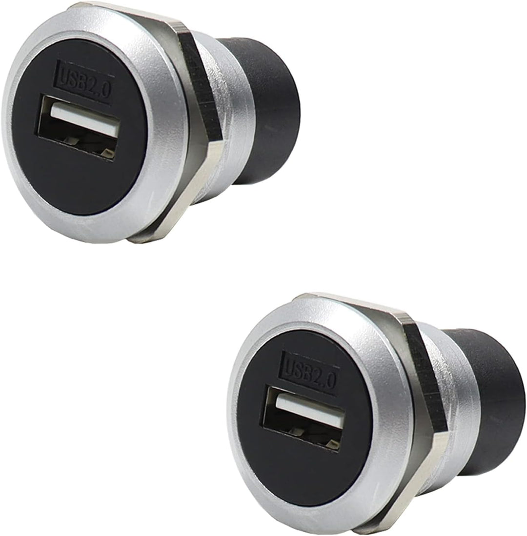 PENGLIN USB 2.0 Panel Mount Koppler 2 Stück, USB-Durchgangsanschluss, Buchse zu Buchse Bulkhead Exte