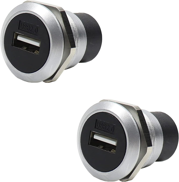 PENGLIN USB 2.0 Panel Mount Koppler 2 Stück, USB-Durchgangsanschluss, Buchse zu Buchse Bulkhead Exte