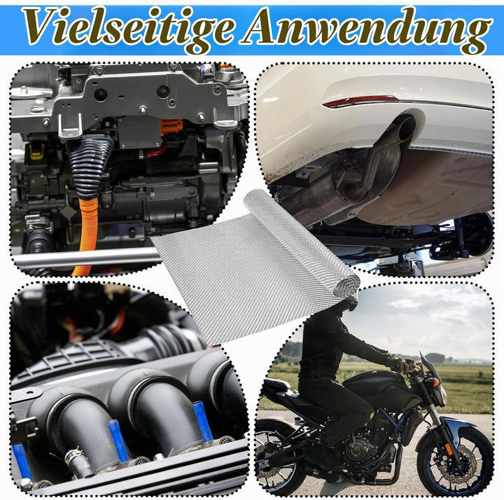 Hitzeschutz Hitzeblech Geprägte 100cm x 40cm Fahrzeug Aluminisierter Hitzeschutzblech Reparatursatz