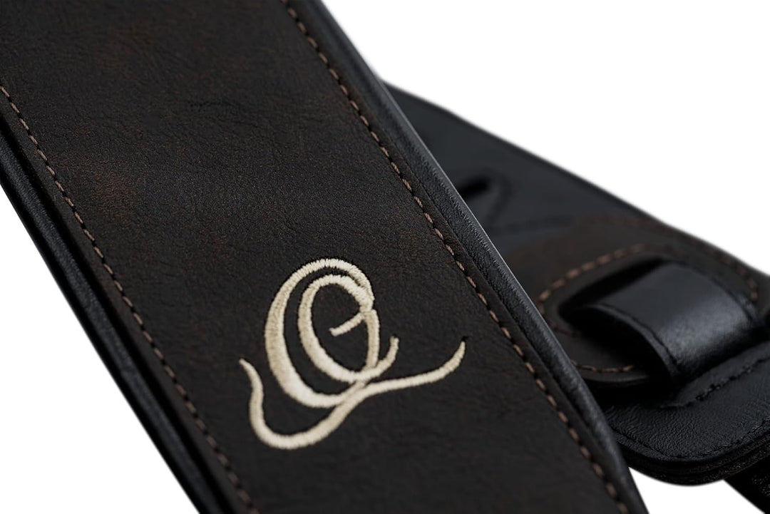 Ortega Guitars Echtleder Gitarrengurt längenverstellbar - Akustik Gitarre / Bass, E-Gitarre, E-Bass