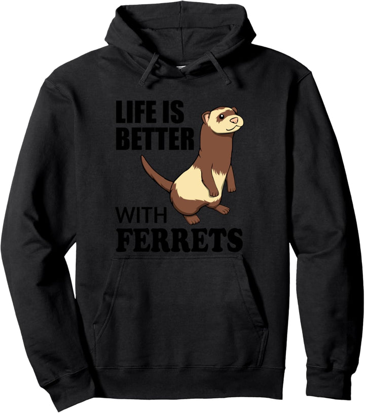 Witziger Frettchen Spruch Tierlieb Nager Pullover Hoodie