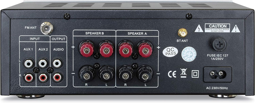 Dynavox Stereo Kompakt-Verstärker VT-80 MK, 4 schraubbare Lautsprecher-Anschlüsse, Fernbedienung für