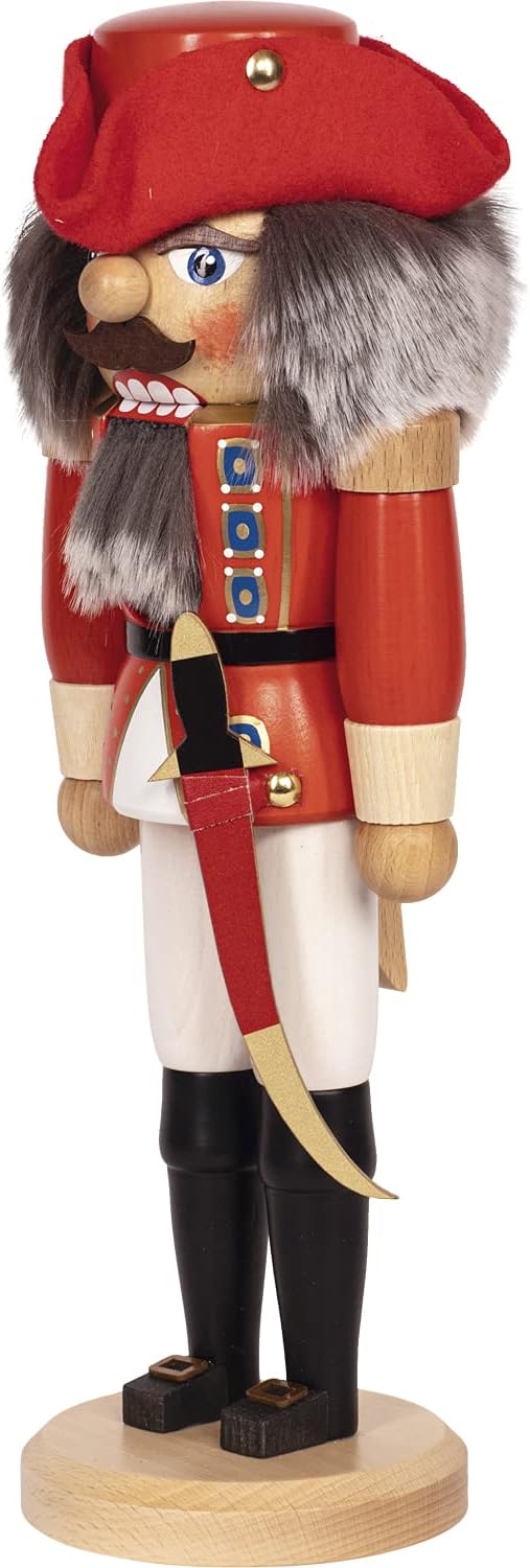 Saico NK21028 Nussknacker, Holz, rot, 36cm