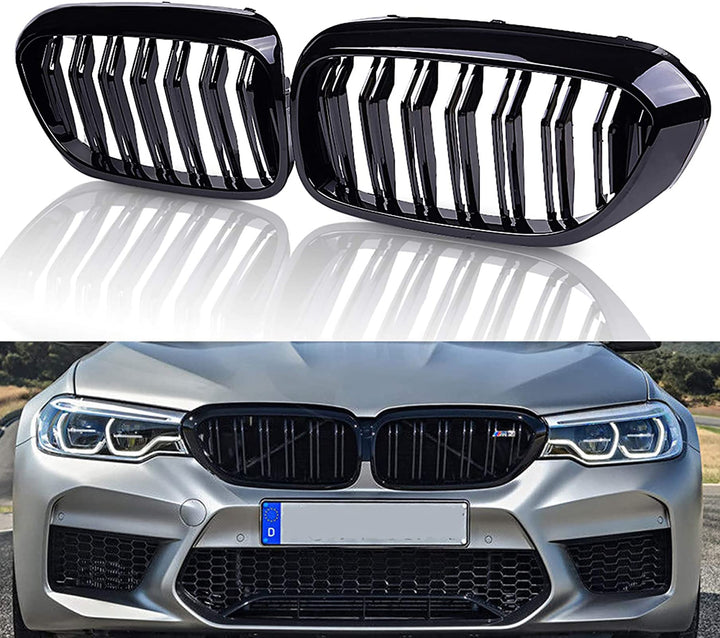 Gangying G30 Kühlergrill, G31 Nieren Schwarz passend für BMW 5er G30 G31 Grill Nieren Schwarz 2017-2
