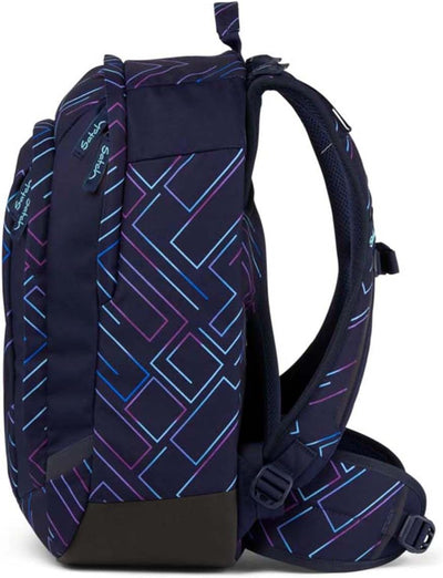 satch Air Schulrucksack Set 3tlg. inkl. Schlamperbox und Sporttasche Purple Laser, Purple Laser