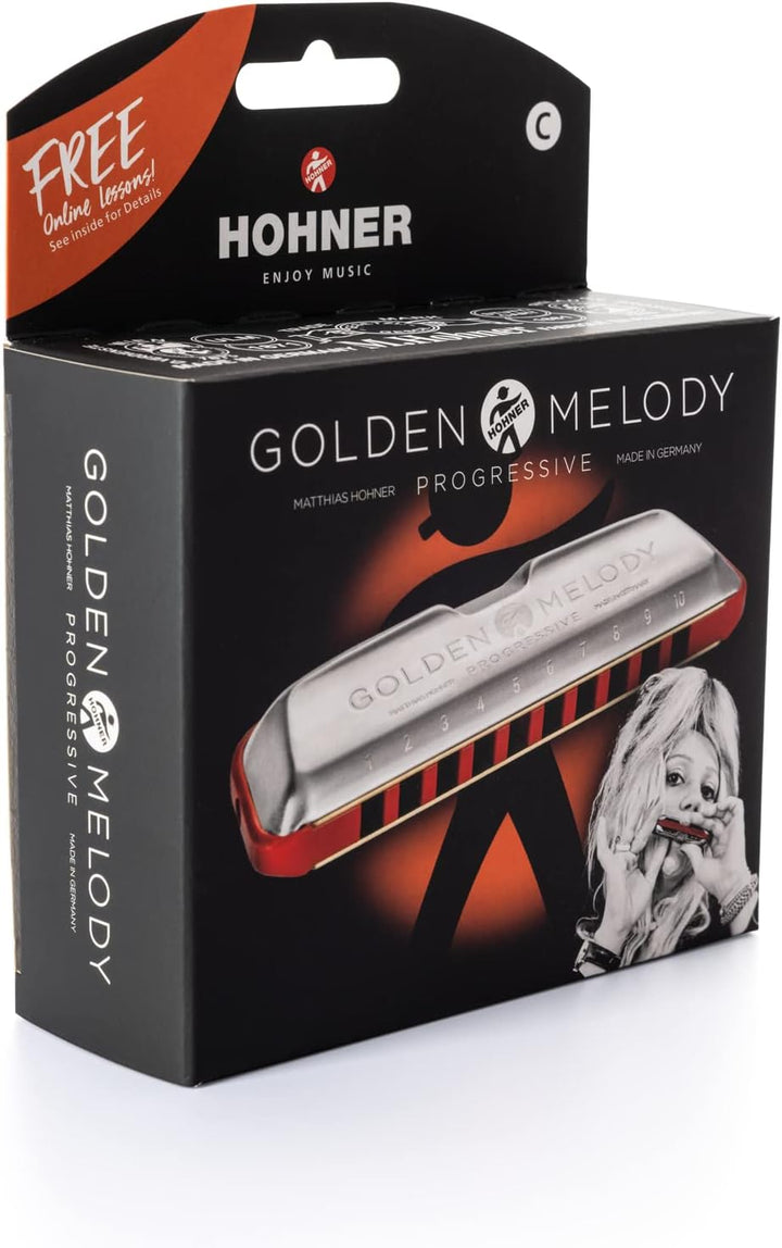 HOHNER Mundharmonika, Golden Melody Progressive, A, A