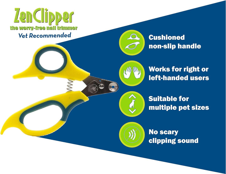 Zen Clipper eine revolutionäre Neue Pet Nail Clipper, die das Clip Nur die Spitze des Nail. Gelb 2.5