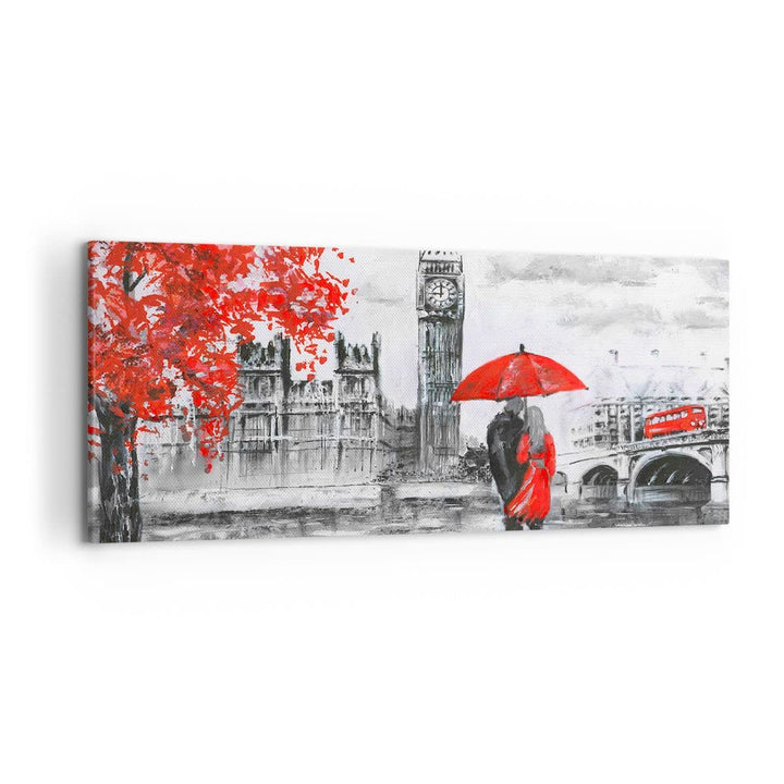 Wandbilder Dekoration Wohnzimmer London Architektur big ben Panorama Bilder auf Leinwand 120x50cm Le