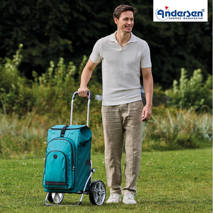 ANDERSEN Einkaufstrolley - Royal Shopper Hydro 3.0 Petrol 62 L Bike, Einkaufsroller, Rucksack, Therm