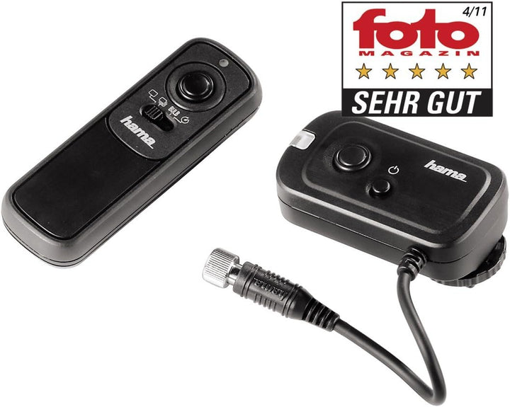 Hama Funkfernauslöser für Kameras mit Remote-Control-Eingang, DCCSystem, Schwarz, Funk