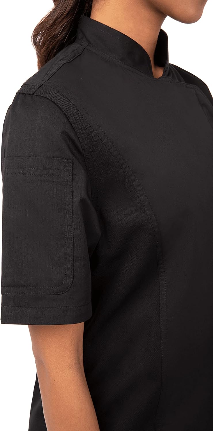 Chef Works Damen Springfield Chef Coat Kochjacke M Schwarz, M Schwarz