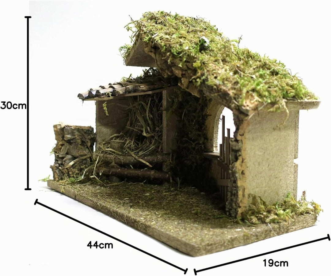 Ferrari & Arrighetti Leere Holzhütte mit Zaun, Holz, Mehrfarbig, Einheitsgrösse