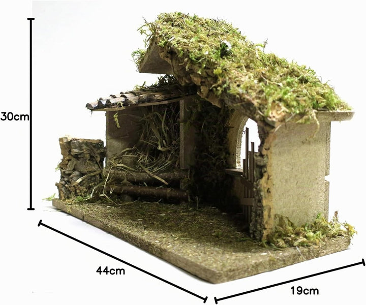 Ferrari & Arrighetti Leere Holzhütte mit Zaun, Holz, Mehrfarbig, Einheitsgrösse