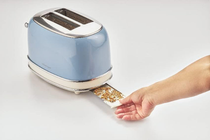 Ariete Vintage 155, 2-Scheiben-Toaster, Retro Toaster mit 6 Toaststufen, Automatischer Auswurf, Auft