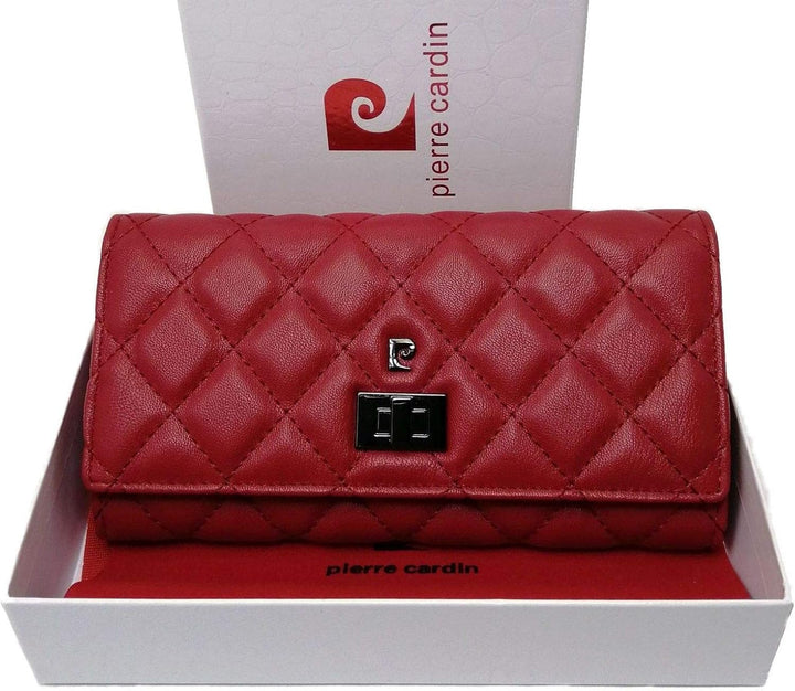 Pierre Cardin Damen geldbörse,Frauen geldorse, Mädchen, schön, gross, geräumig, Kunstleder, Geschenk