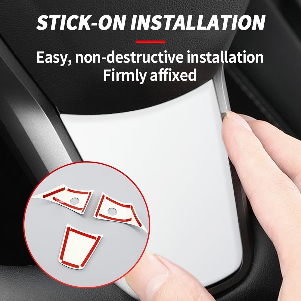 KKTR-CAR Lenkradabdeckung für Tesla Model3 ModelY 2018-2023 Innenraum modifiziertes Auto-Lenkrad-Zub