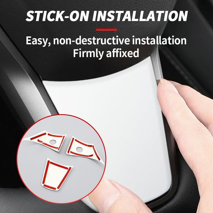 KKTR-CAR Lenkradabdeckung für Tesla Model3 ModelY 2018-2023 Innenraum modifiziertes Auto-Lenkrad-Zub