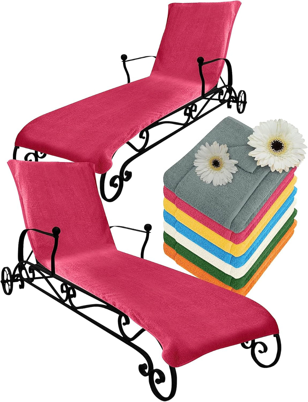 Dyckhoff Doppelpack Schonbezüge für Gartenstuhl & Gartenliege 277.297, Gartenliege (70 x 200 cm), Bo
