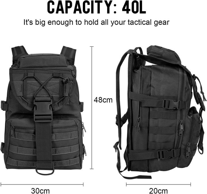 SHANNA Militärrucksack 35L/50L Armee Rucksack Molle, Hohe Kapazität Trekkingrucksack Wanderrucksäcke