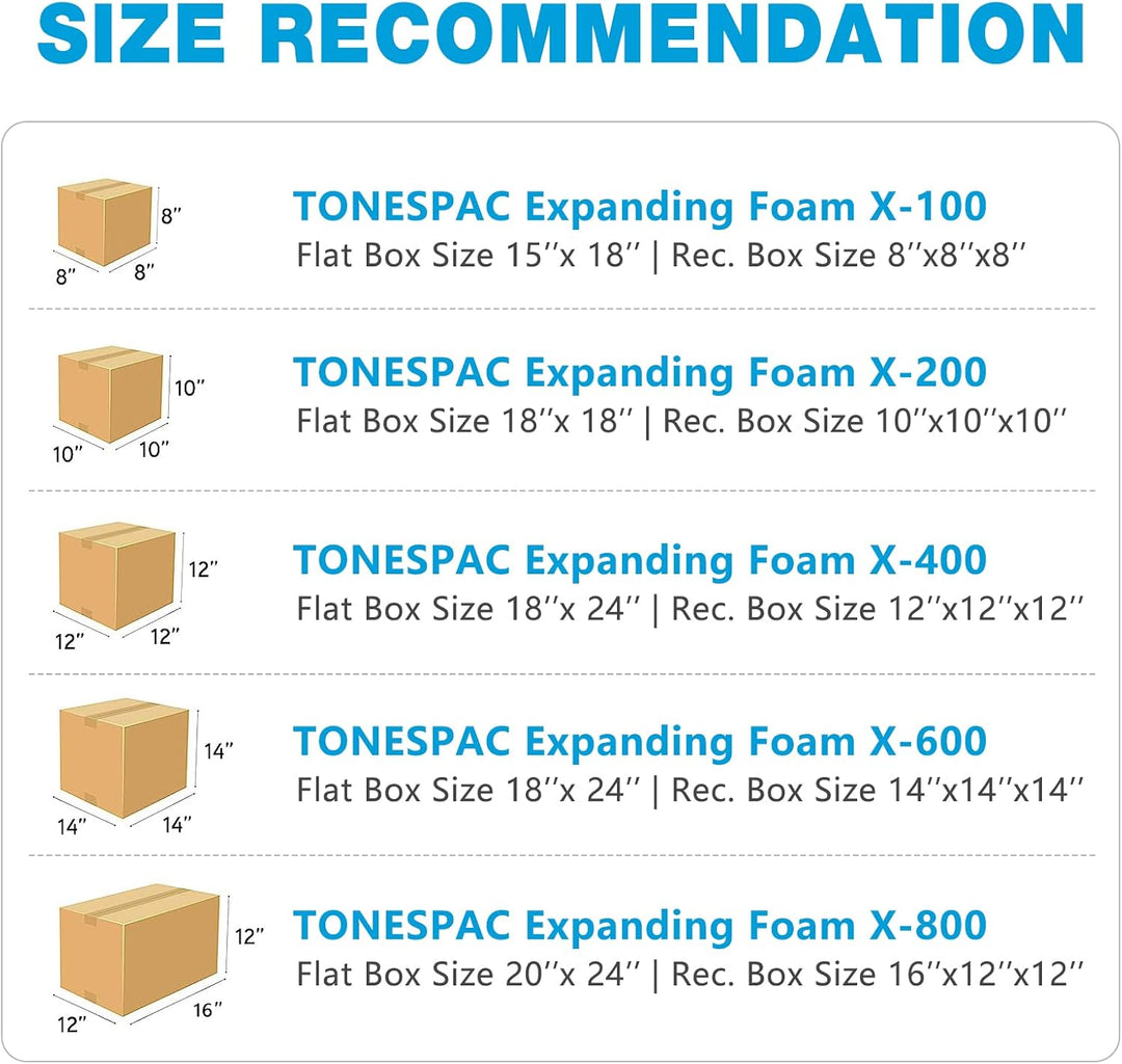 TONESPAC Instapak Quick Bag (#10 (38,1 x 45,7 cm), 4 Stück 15”x18” 4 Stück, 15”x18” 4