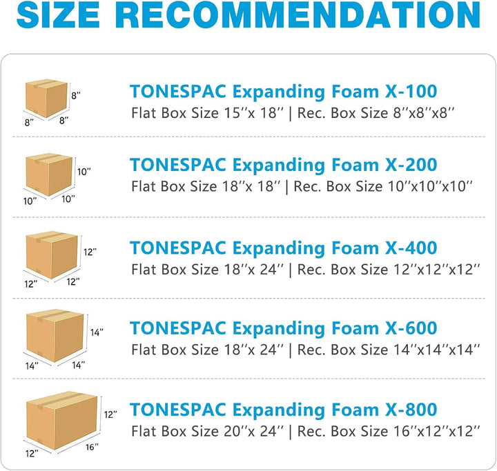 TONESPAC Instapak Quick Bag (#10 (38,1 x 45,7 cm), 4 Stück 15”x18” 4 Stück, 15”x18” 4