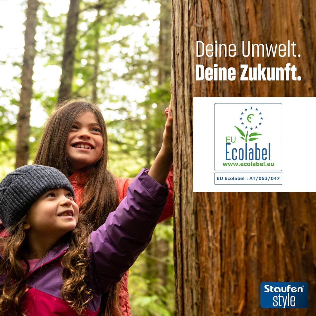 Staufen Style Schulheft - 10 Hefte je 16 Blatt, DIN A4, Lineatur 22 (5 mm kariert), 80 g/m² Papier