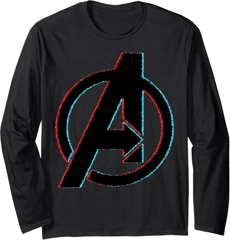 Marvel Avengers 3D Color Pop Logo Langarmshirt