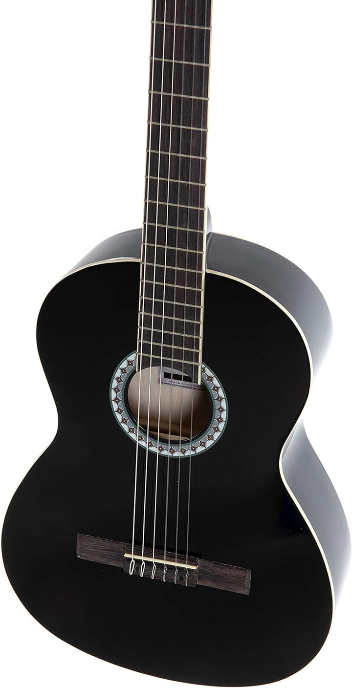 PURE GEWA Klassikgitarre BasicPlus 3/4 schwarz Schwarz 3/4 Konzertgitarre, Schwarz 3/4 Konzertgitarr