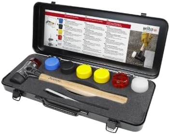 Wiha Schonhammer Set Safety (44008) Gummihammer mit gemischten Schlagköpfen 8-tlg. in Box