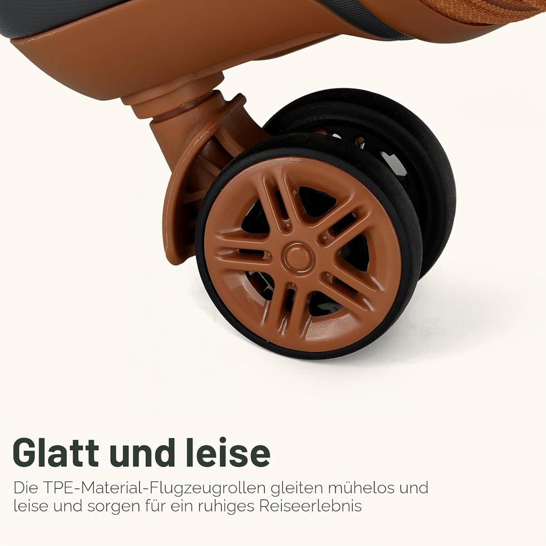 KONO Koffer Trolley Kofferset 3 Teilig Reisekoffer von ABS+PC Hartschalenkoffer mit 4 Rollen TSA Sch