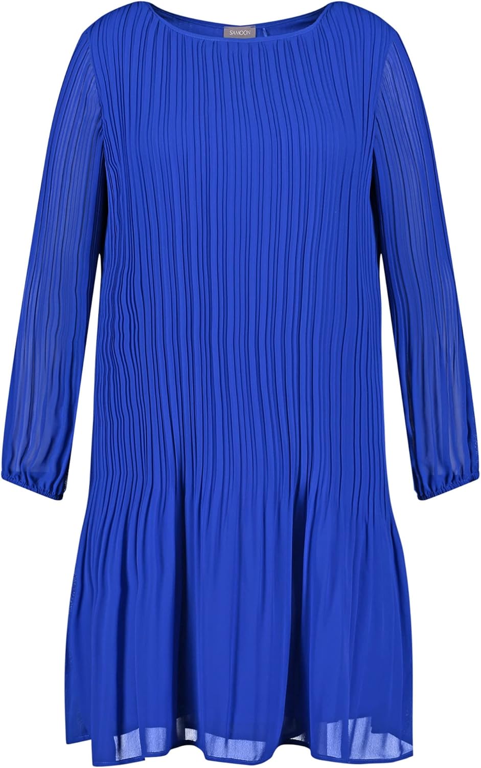 SAMOON Damen 180017-21040 Kleid Gewebe, Brigth Blue, 52