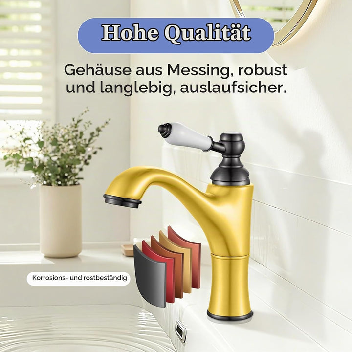 Wasserhahn Bad Dunkelgrau, Waschtischarmatur Mischbatterie Waschbecken Armaturen, Einhebel-Badezimme