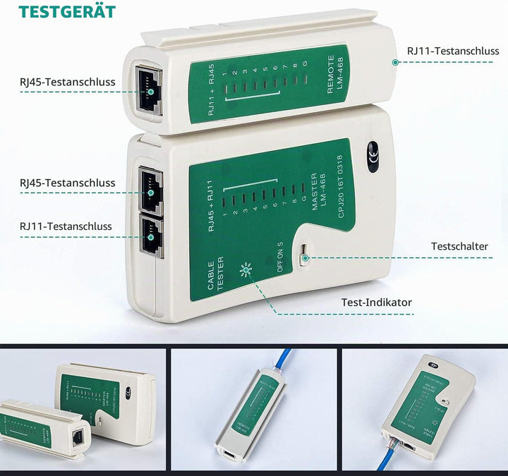 Spardar Netzwerk Werkzeug Set, professionelles 13-in-1-Netzwerk Reparaturwerkzeug mit Abisolierzange