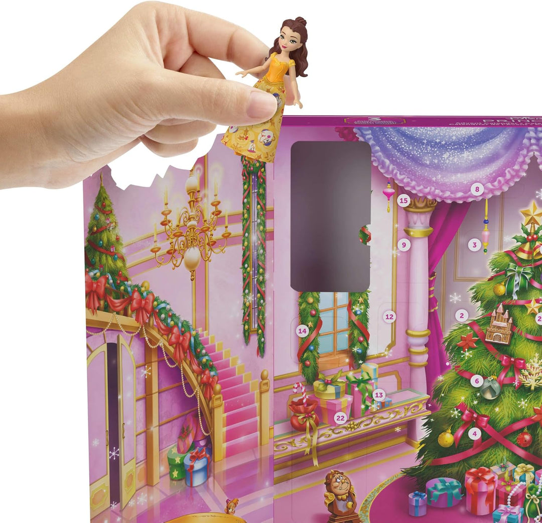 Mattel Disney Princess-Puppe Adventskalender mit 24 Tagen voller Überraschungen, enthält 3 kleine Pu
