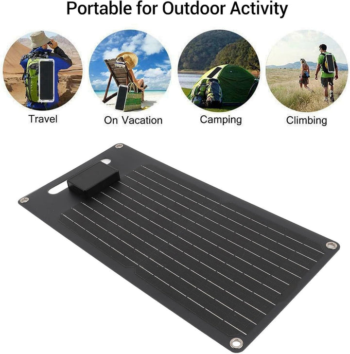 Mumusuki 50W 12V Solarpanel, Monokristalline Silizium -Abs -Solar -Ladegerät mit Dual -USB -Ausgaben