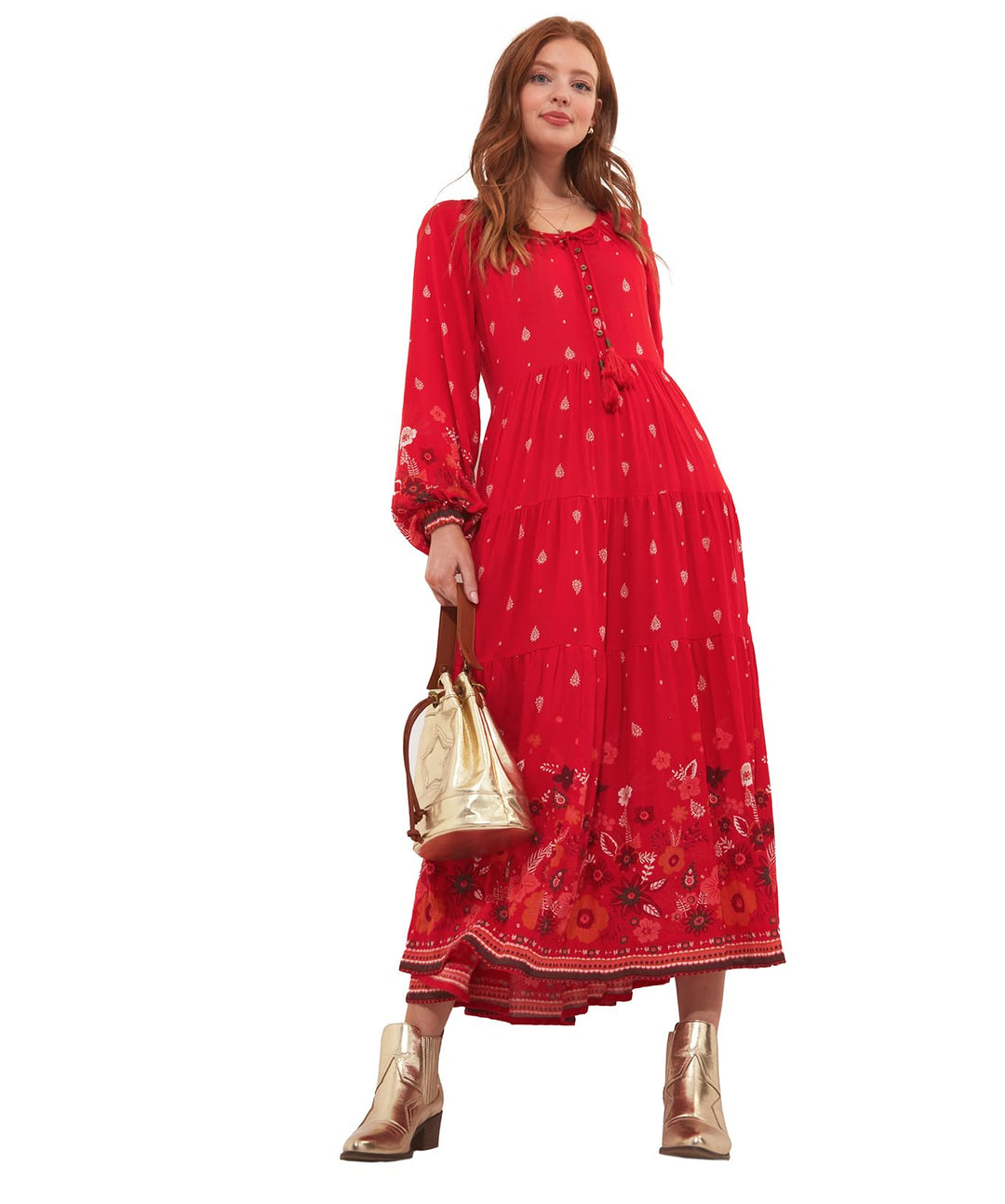 Joe Browns Damen Midaxi Boarder-Print und Lockerer Passform Lässiges Kleid, 40