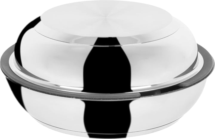 BRUNNER 0804036N Pfannen-Set aus Edelstahl, Academy Double Pan 22/20, geeignet für Gas